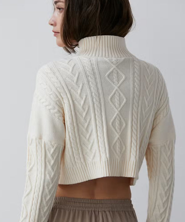 The Ralphie Cable Knit Crop Sweater