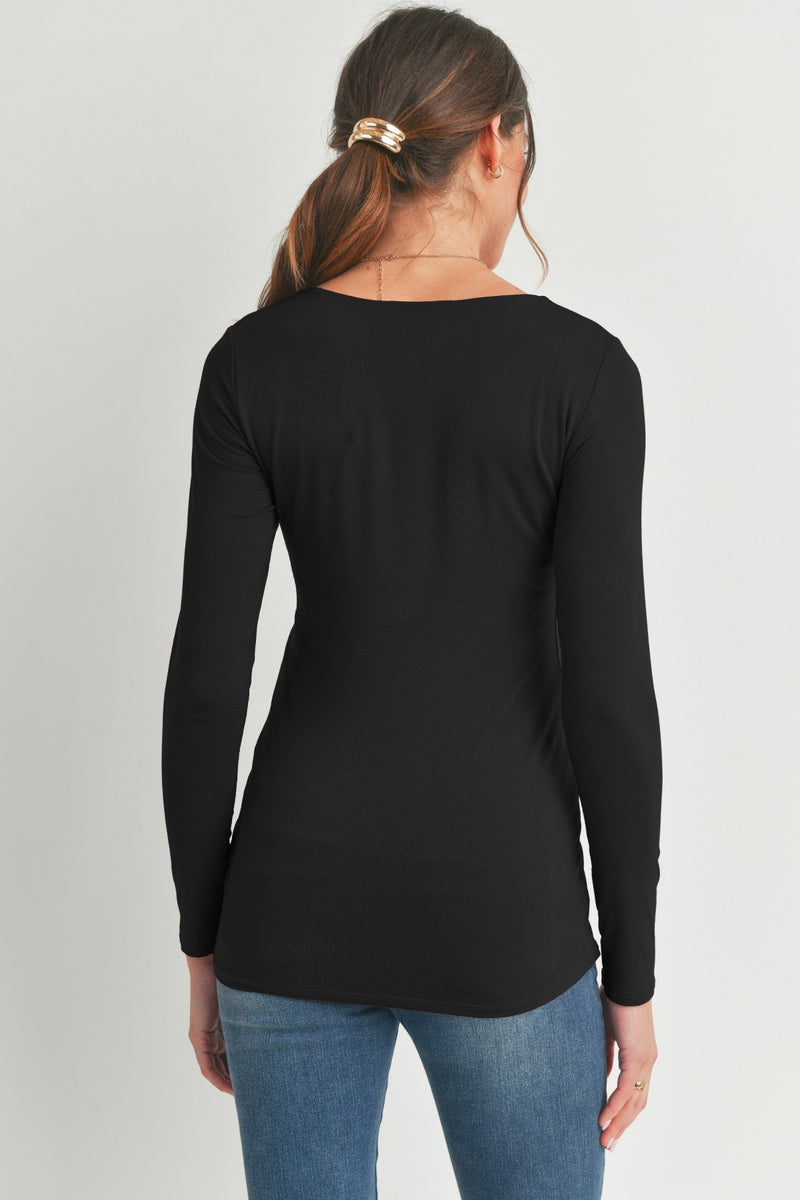 The Long-Sleeve Maternity Top (2 Colors)