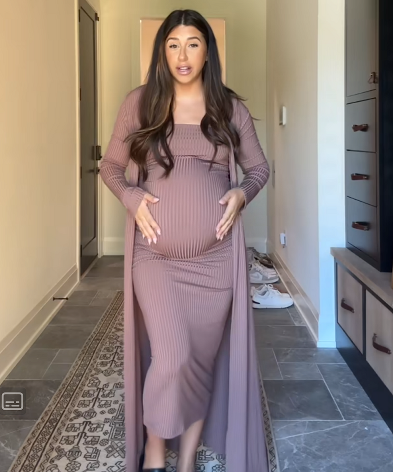 The Bodycon Dress & Duster Set (Baby Blue) Bump City The Bodycon Dress & Duster Set (Baby Blue) Bump City