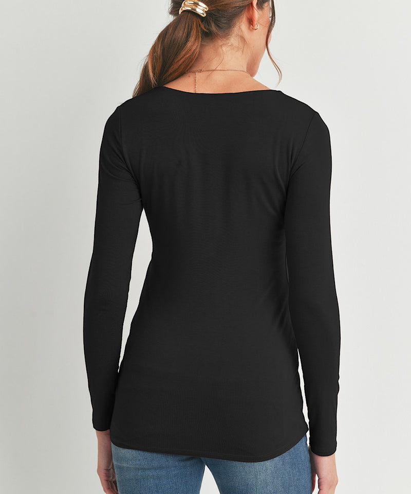 The Long-Sleeve Maternity Top (2 Colors)