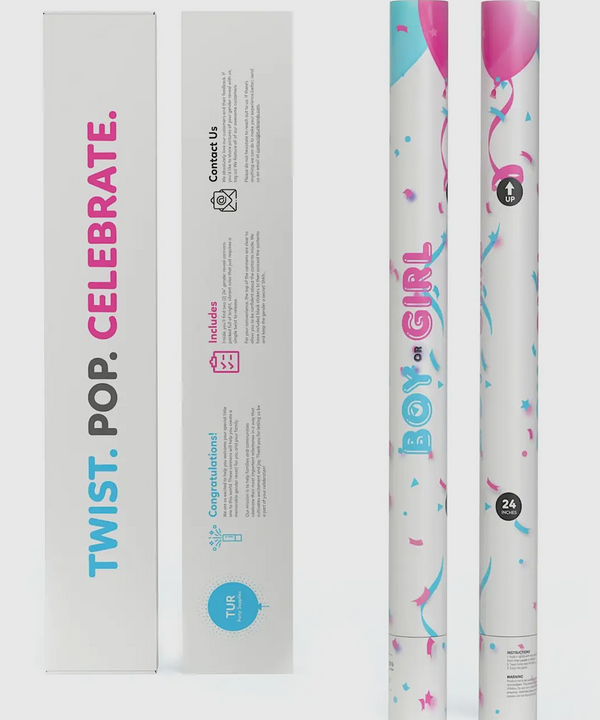 Giant Gender Reveal Cannons (Powder- Blue 24 inch)