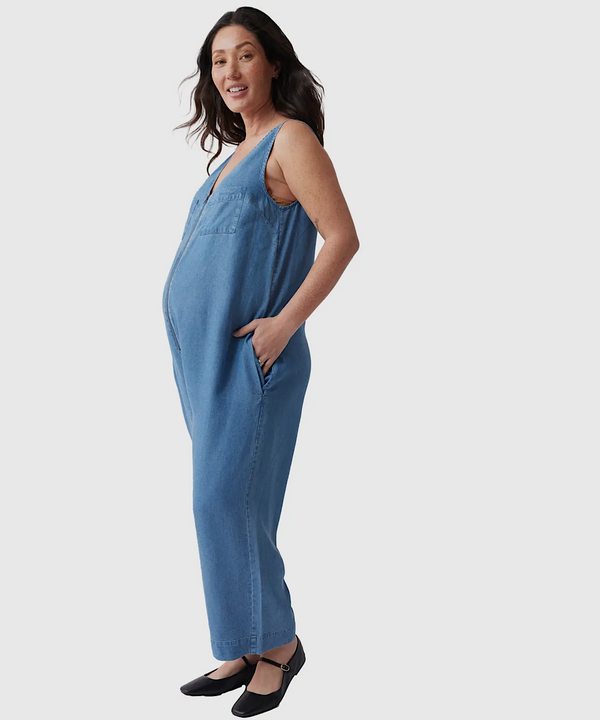 The Zip Front Chambray Jumpsuit