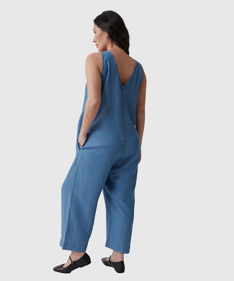 The Zip Front Chambray Jumpsuit