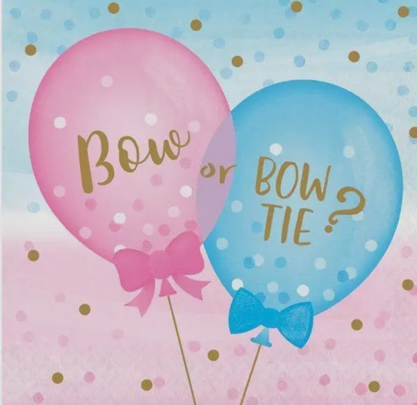 Gender Reveal - Balloon Print Lunch Napkins (16ct)