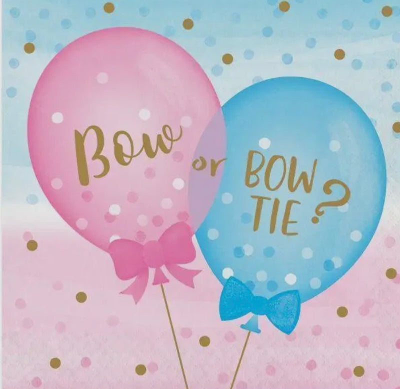 Gender Reveal - Balloon Print Lunch Napkins (16ct)