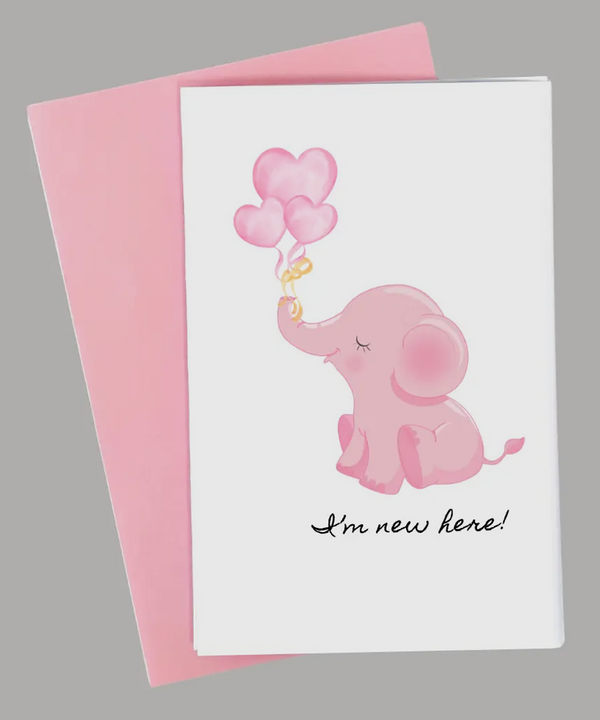 The I'm New Here! - Baby Elephant (Pink)