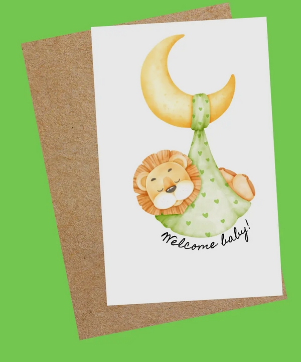 The Welcome Baby! - Lion Baby Card