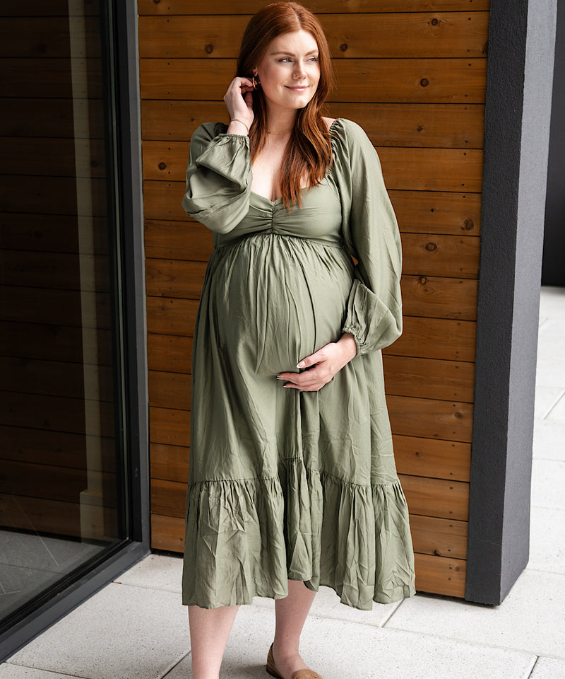 midi plus size babydoll dress Somerton Floral Aurelia Babydoll Midi Dress Curve CHOCOLATE / 3X by Sugarlips