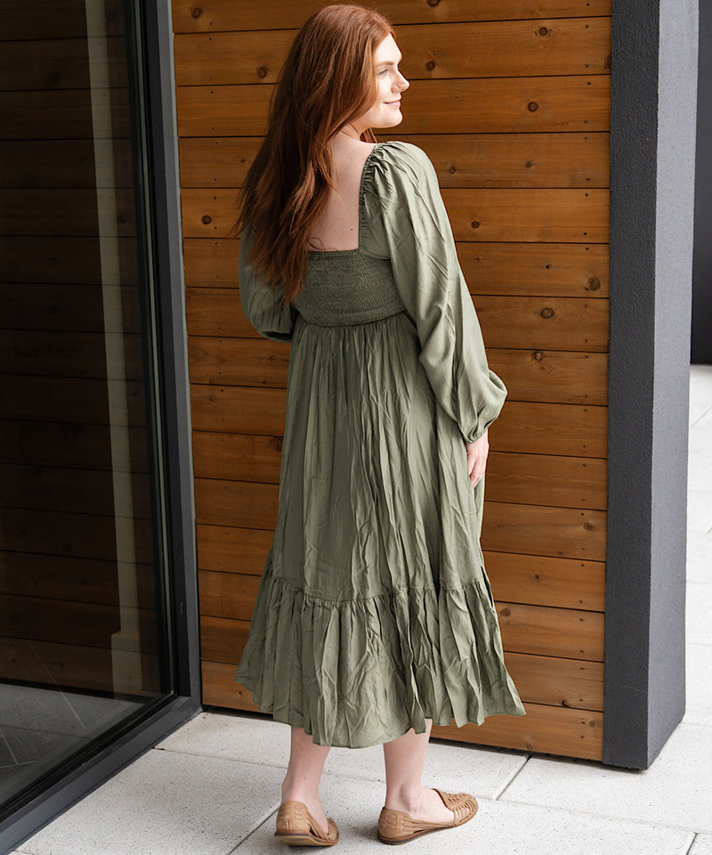 The Alys Babydoll Midi Dress Bump City The Alys Babydoll Midi Dress Bump City