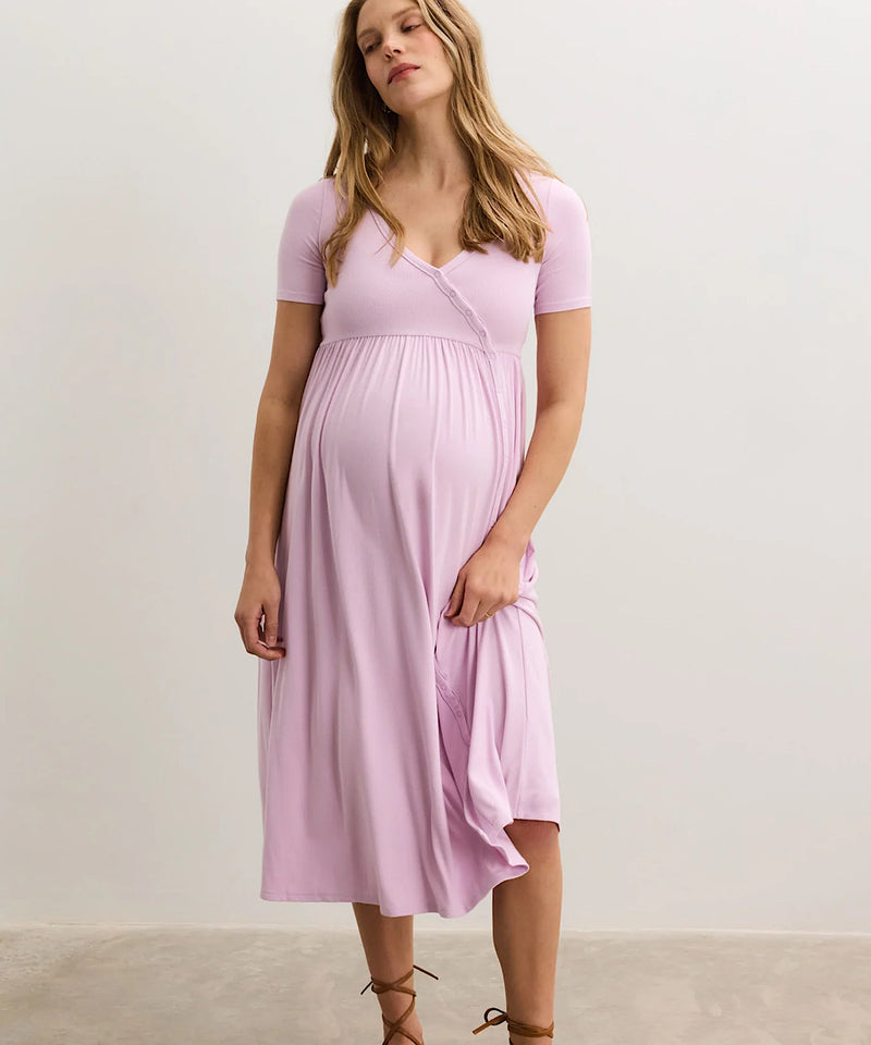 hatch pink dress The Margarette Maternity Maxi by HATCH