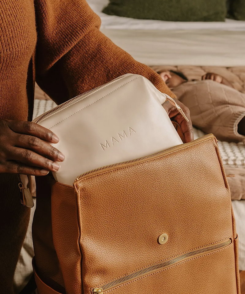 Leather Mama Carrying Bag New Mom Gift Postpartum