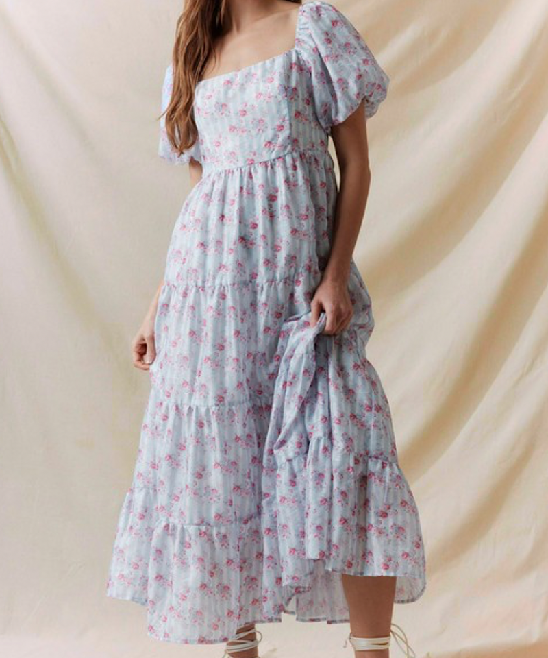 The Teddy Tie Dress (Pink/Blue)
