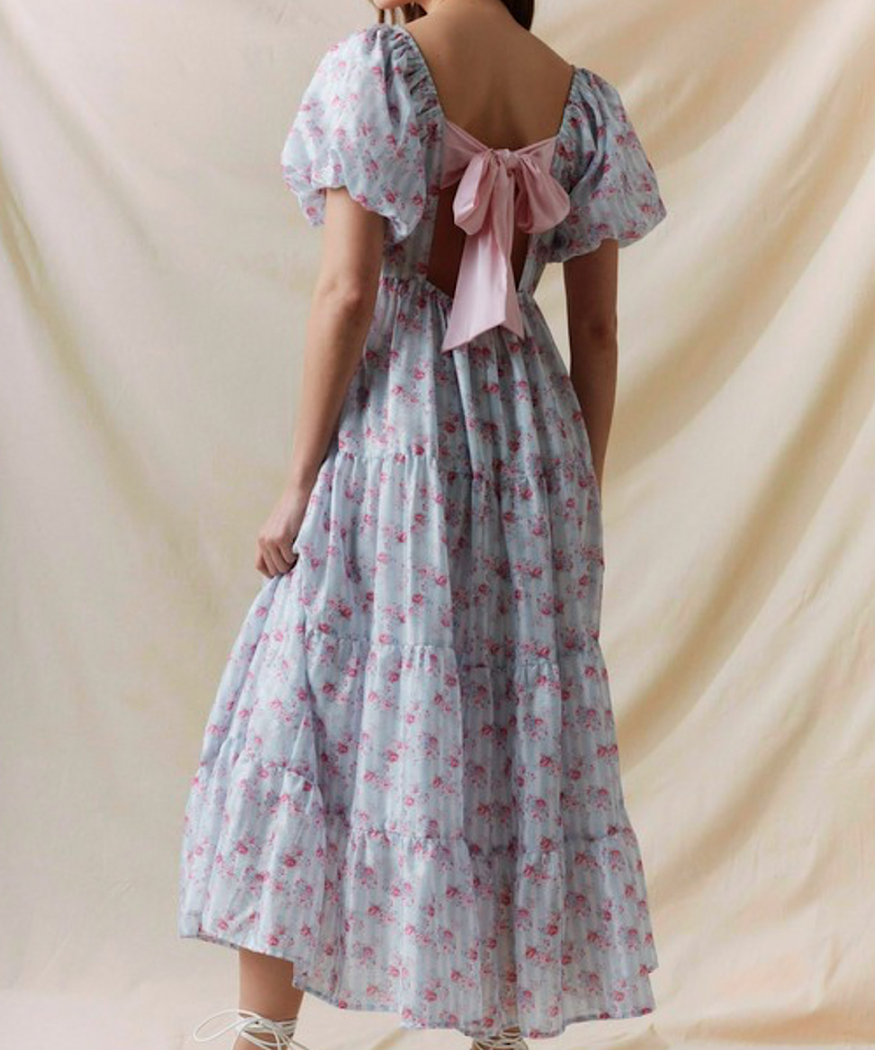 The Teddy Tie Dress (Green/Pink)