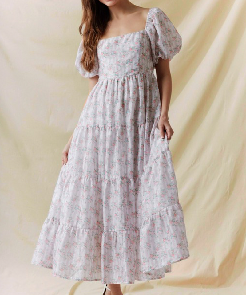 The Teddy Tie Dress (Pink/Blue)