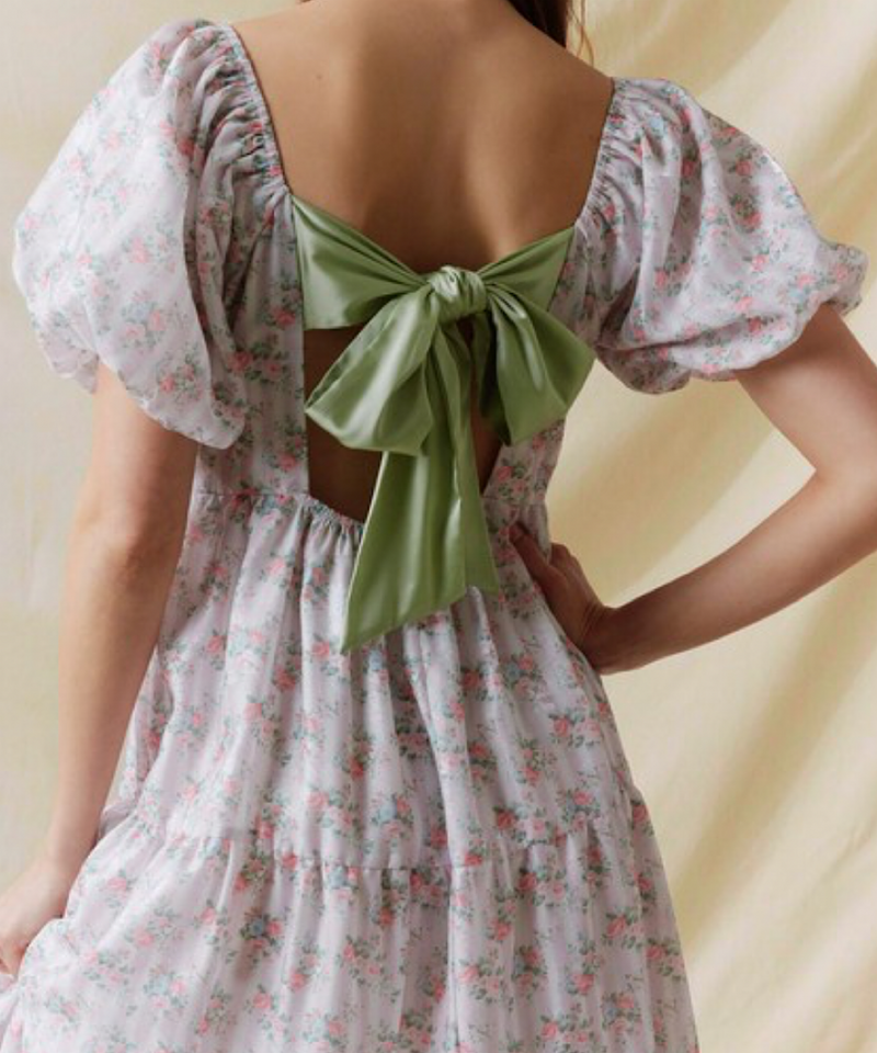 The Teddy Tie Dress (Pink/Blue)