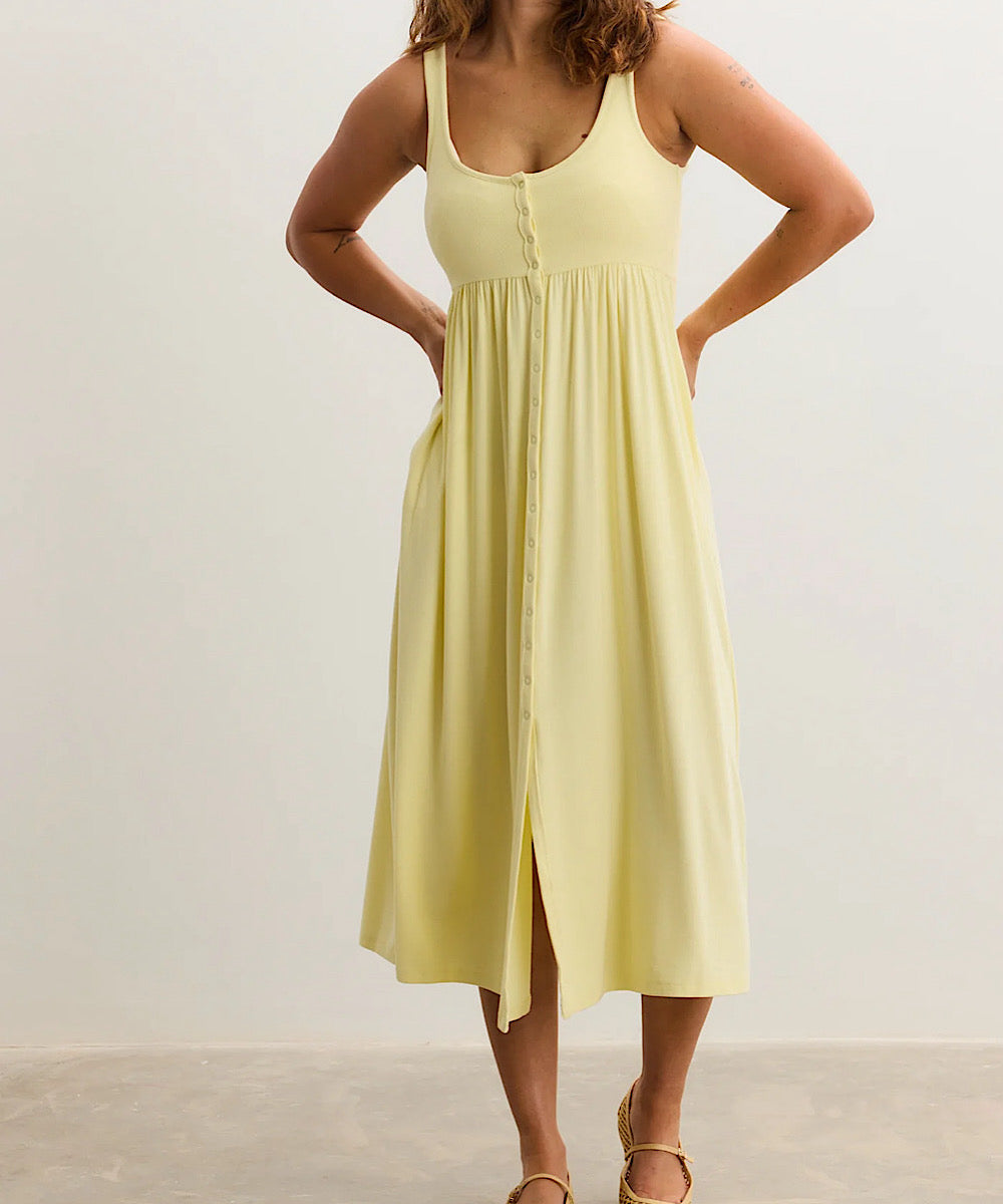HATCH: The Softest Rib Nursing Tank Dress (Buttercup) – Bump City