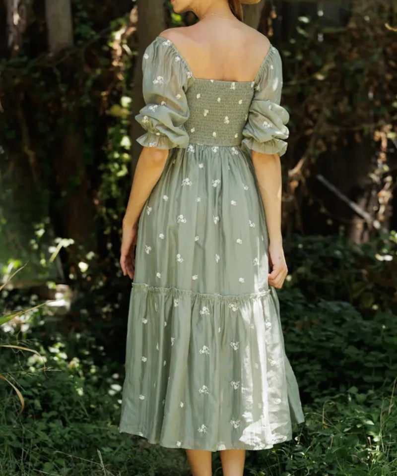 sage green smocked dress The Samantha Midi (Sage Green) – Bump City Vivianne Silhouette Showdown: A-Line vs. Meet your new everyday Size (UK):XS