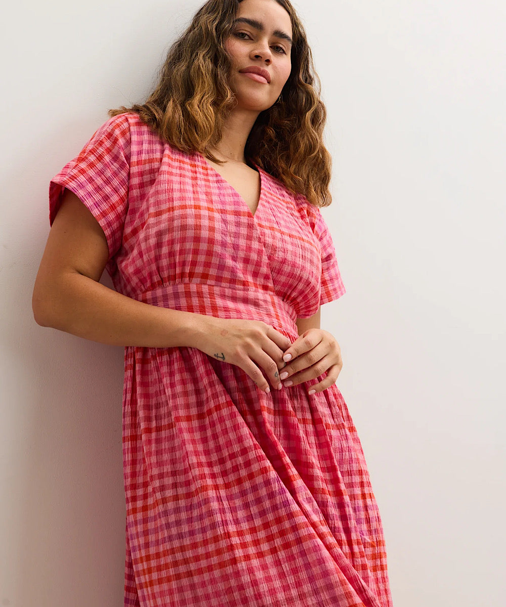 HATCH: The Plaid Caroline Dress (Sunset Gingham) – Bump City