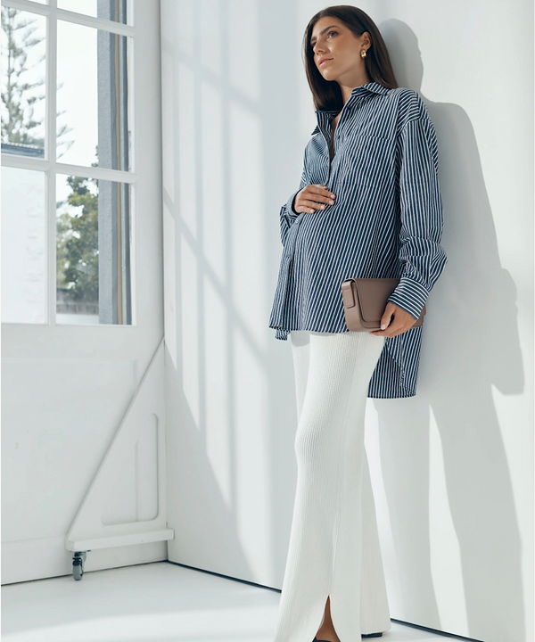 The Journal Shirt (Navy Stripe)