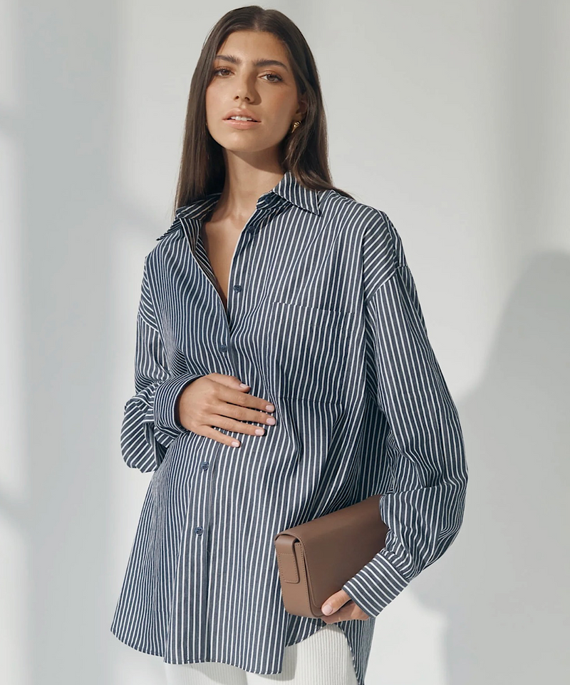 The Journal Shirt (Navy Stripe)