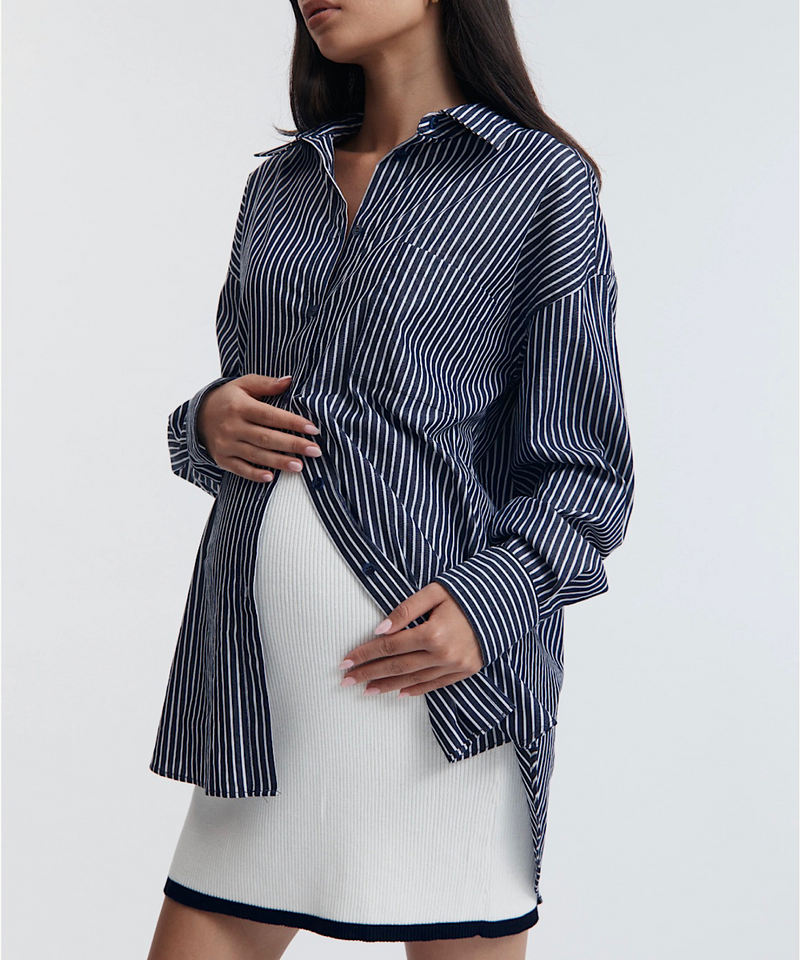 The Journal Shirt (Navy Stripe)
