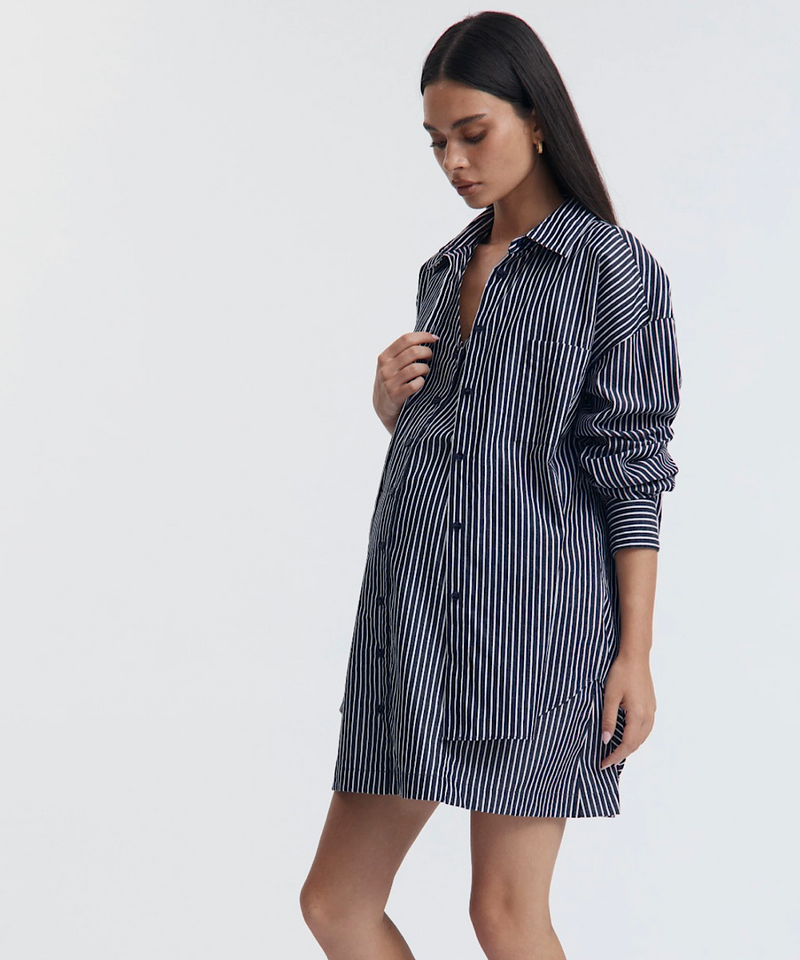 The Journal Shirt (Navy Stripe)