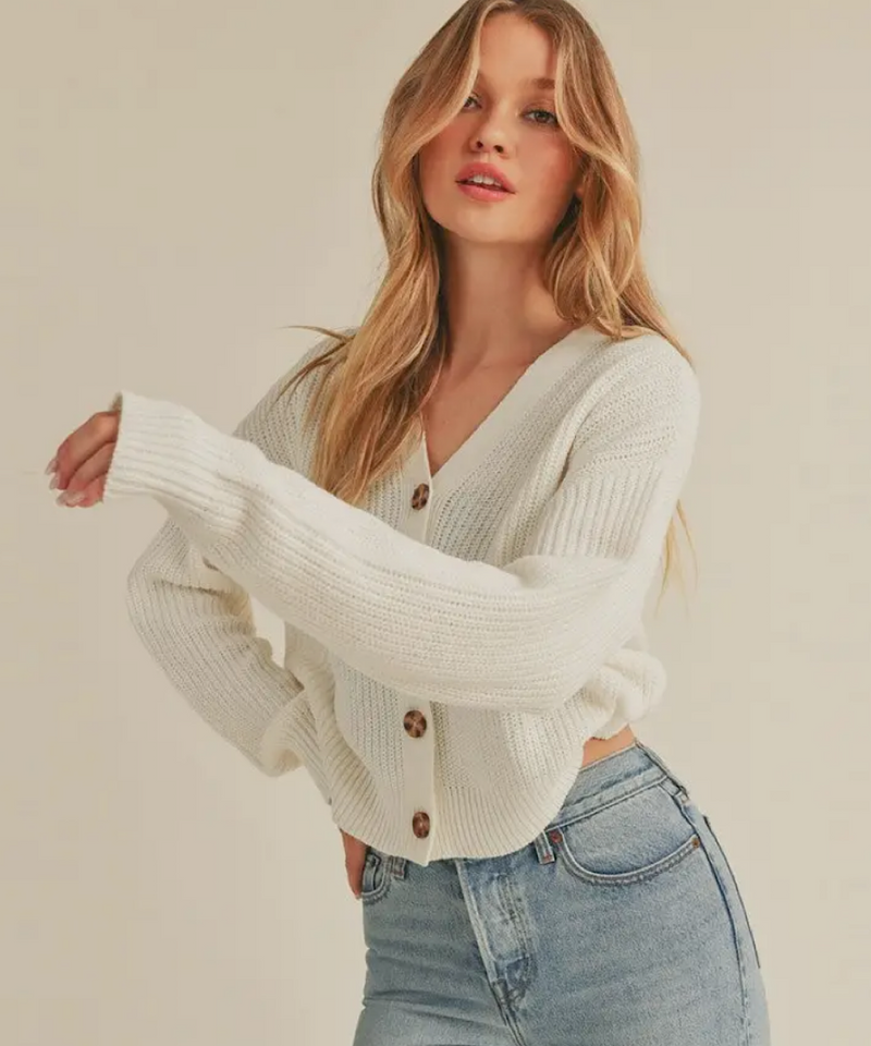 The Lulu Crop Cardigan (Green)