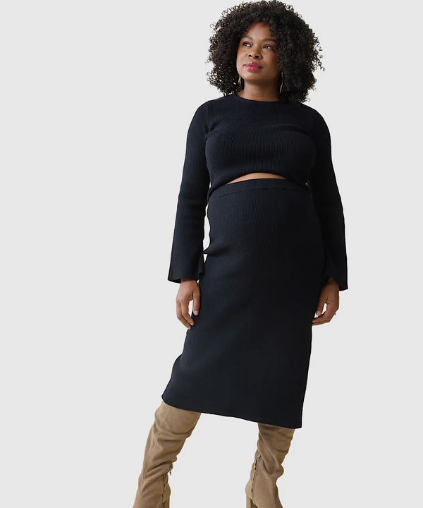 The Lizzy Midi Skirt (Black)