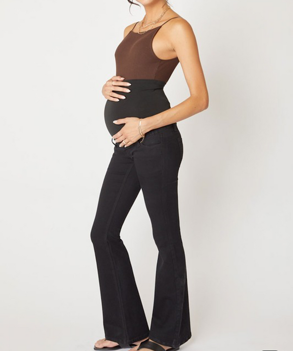 The Maternity Flare Black Jean