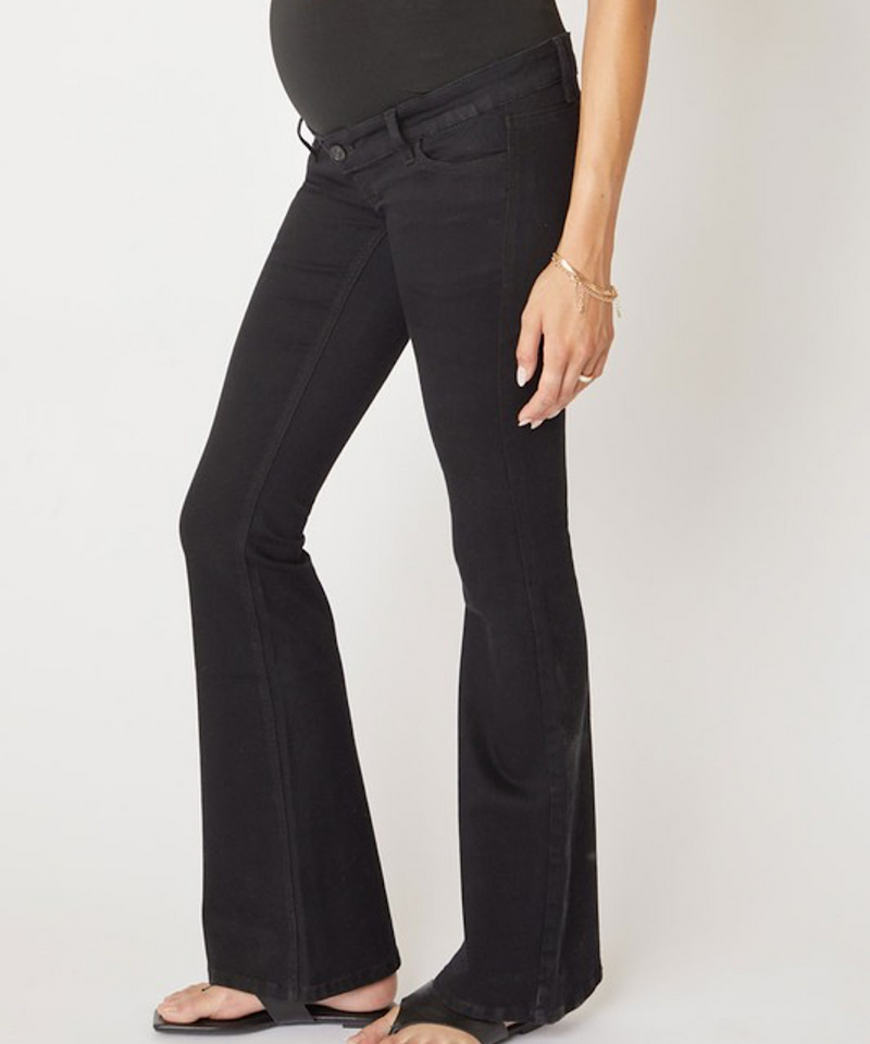 The Maternity Flare Black Jean