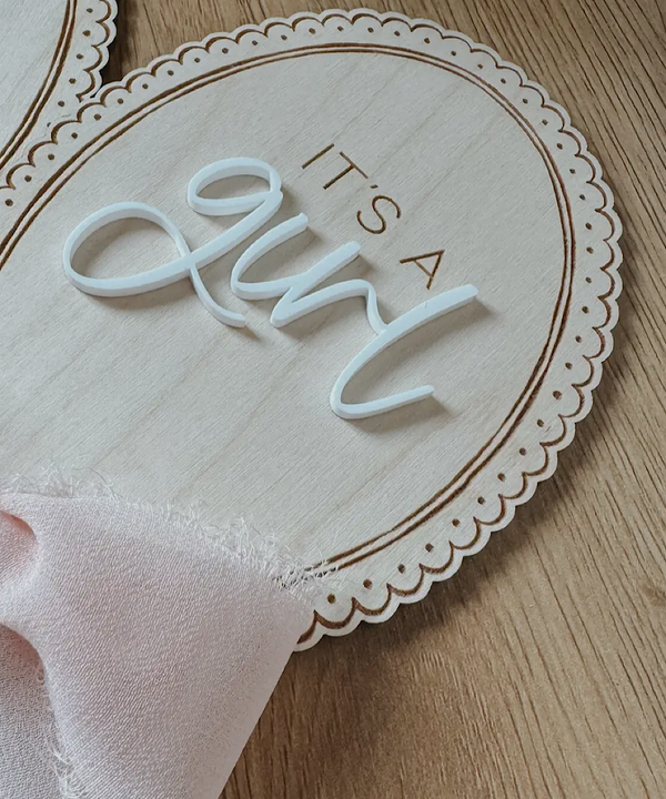 Gender Announcement Sign – A Charming Photo Prop It's A Girl