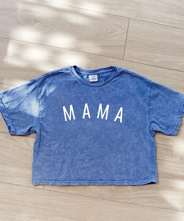 Mama Crop Mineral Wash Tee (2 Colors)