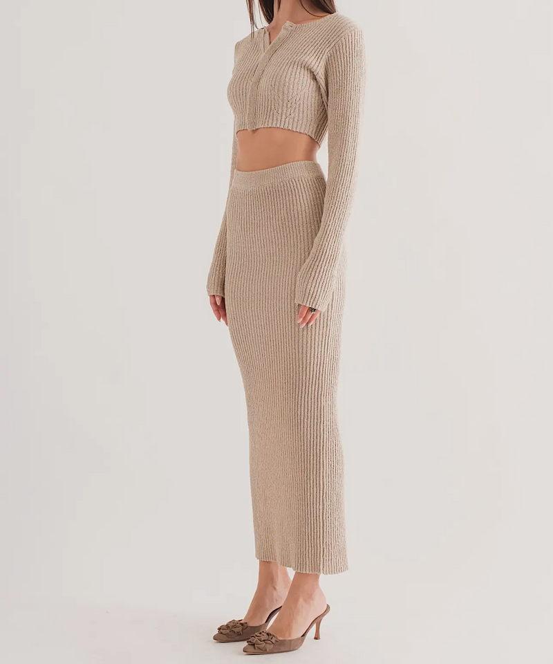 The Gaia Knitted Maxi Skirt