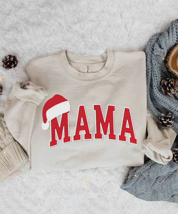 The Mama Santa Hat Sweatshirt