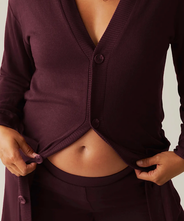 CozyKnit Long Sweater (Deep Burgundy)