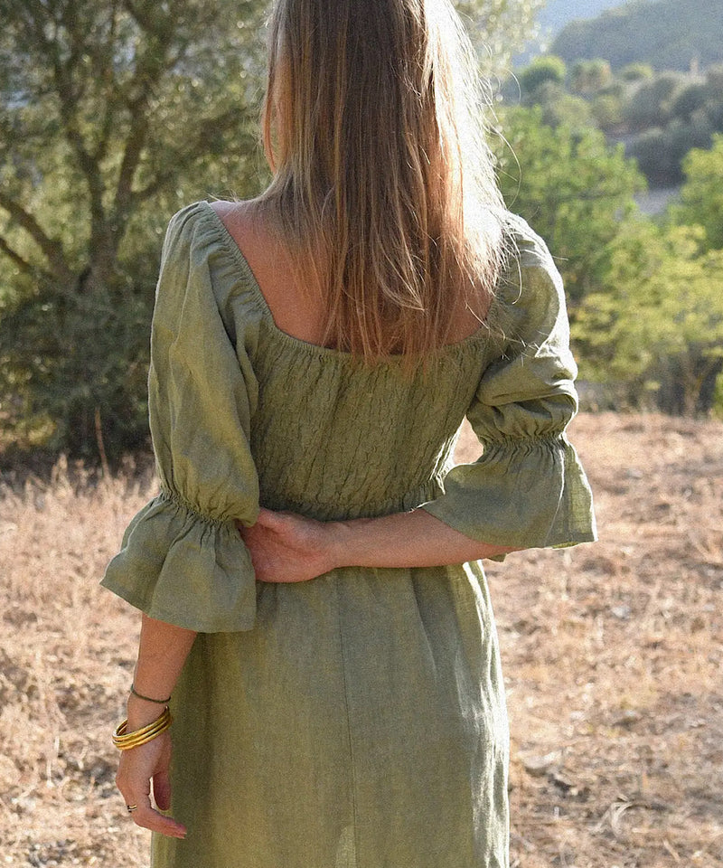 The Deia Dress (Sage)