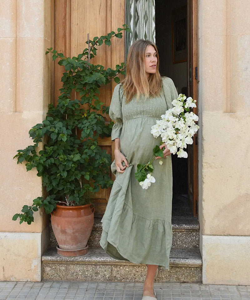 The Deia Dress (Sage)