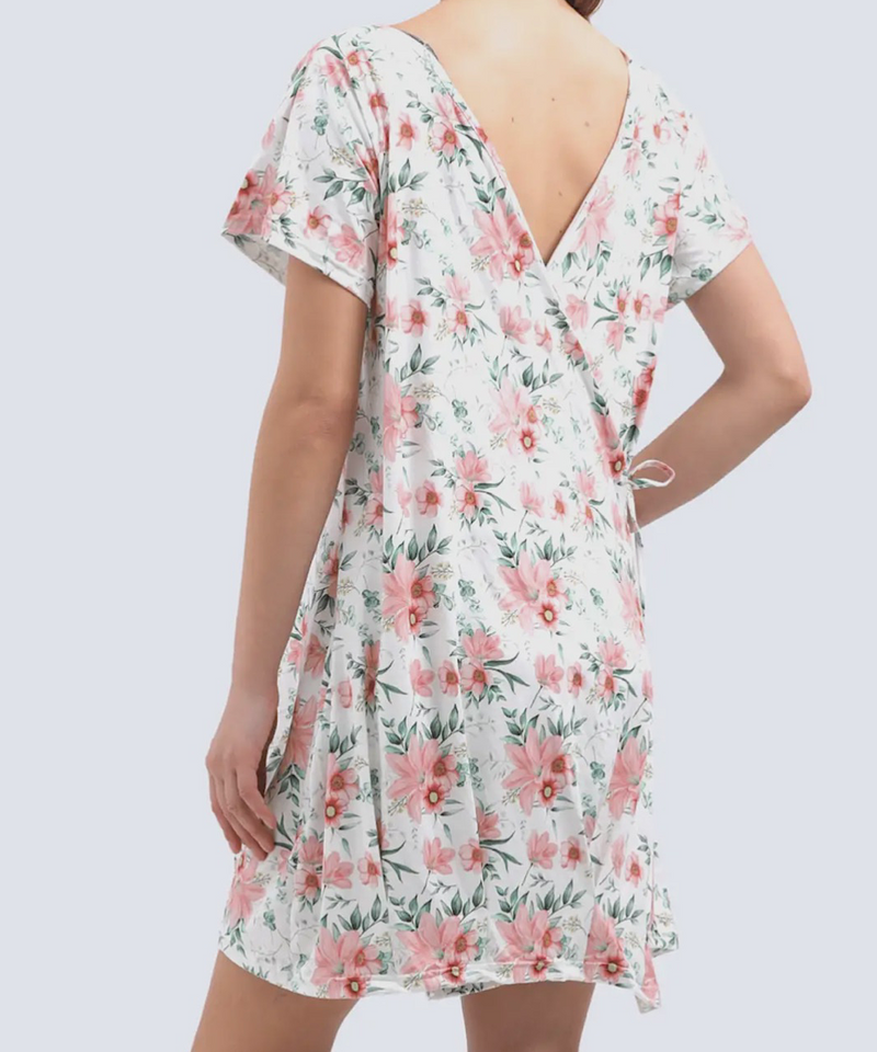 The Lynn Labor & Nursing Gown (Pink Floral)