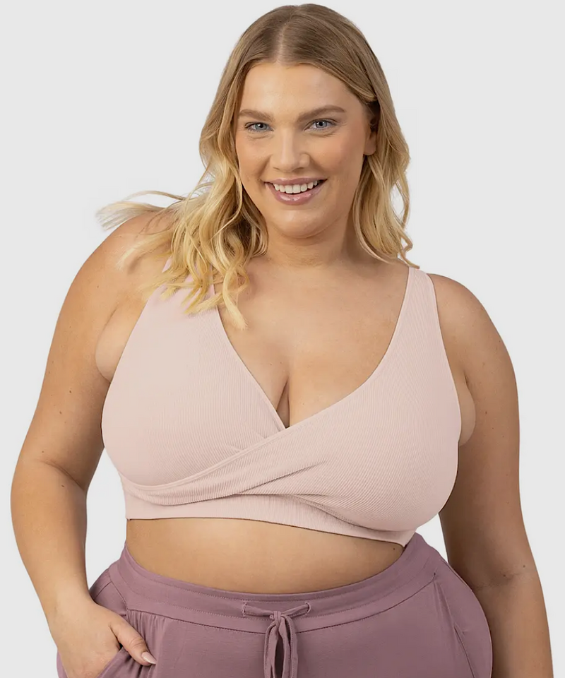 Sublime Adjustable Crossover Nursing & Lounge Bra (Soft Pink)