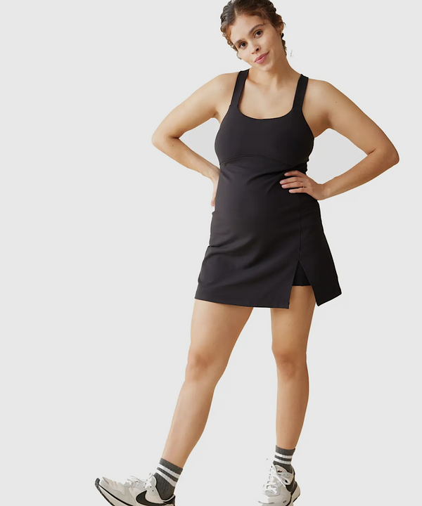 The Square Neck Active Dress (Black)