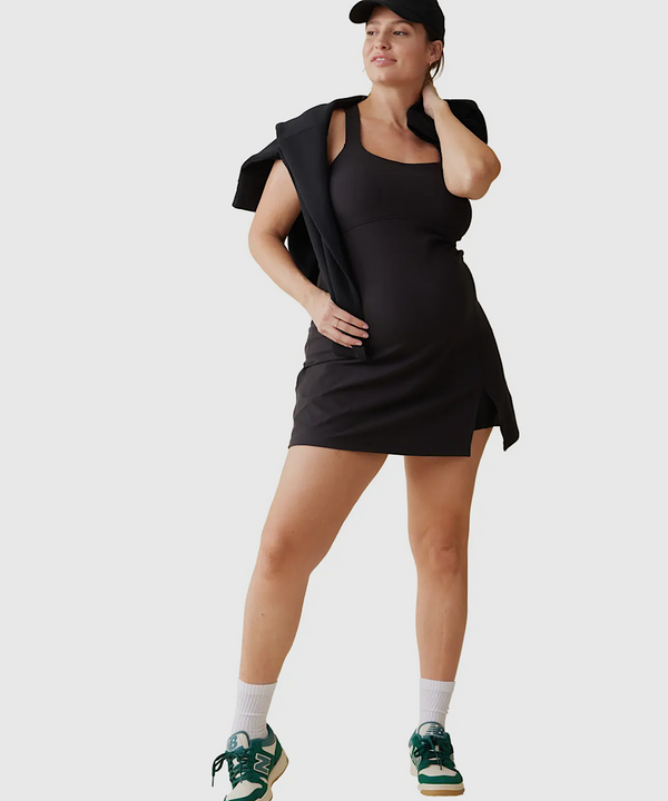 The Square Neck Active Dress (Black)