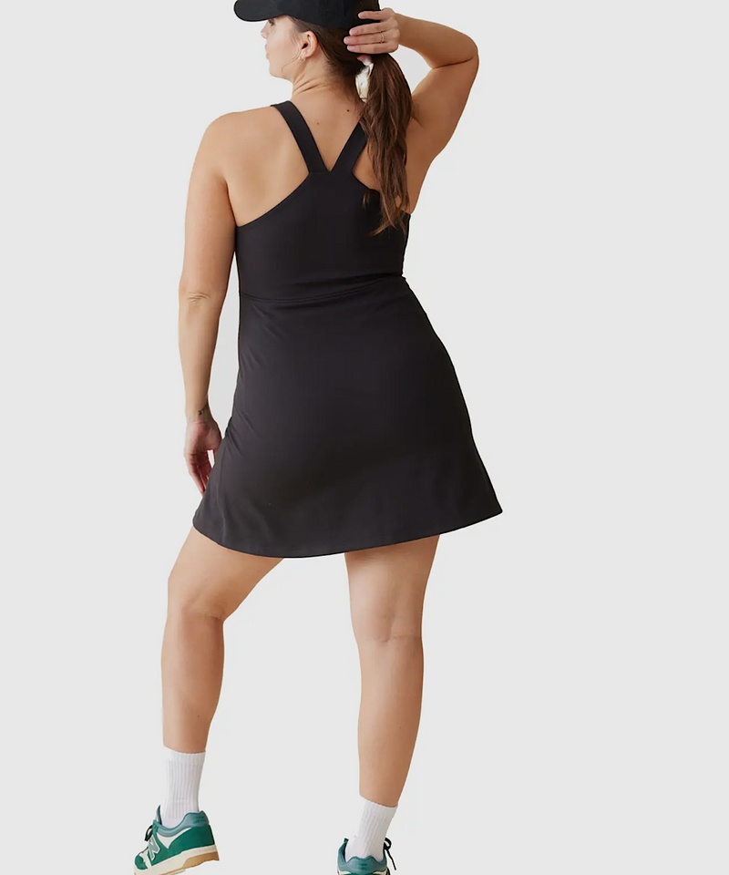 The Square Neck Active Dress (Black)