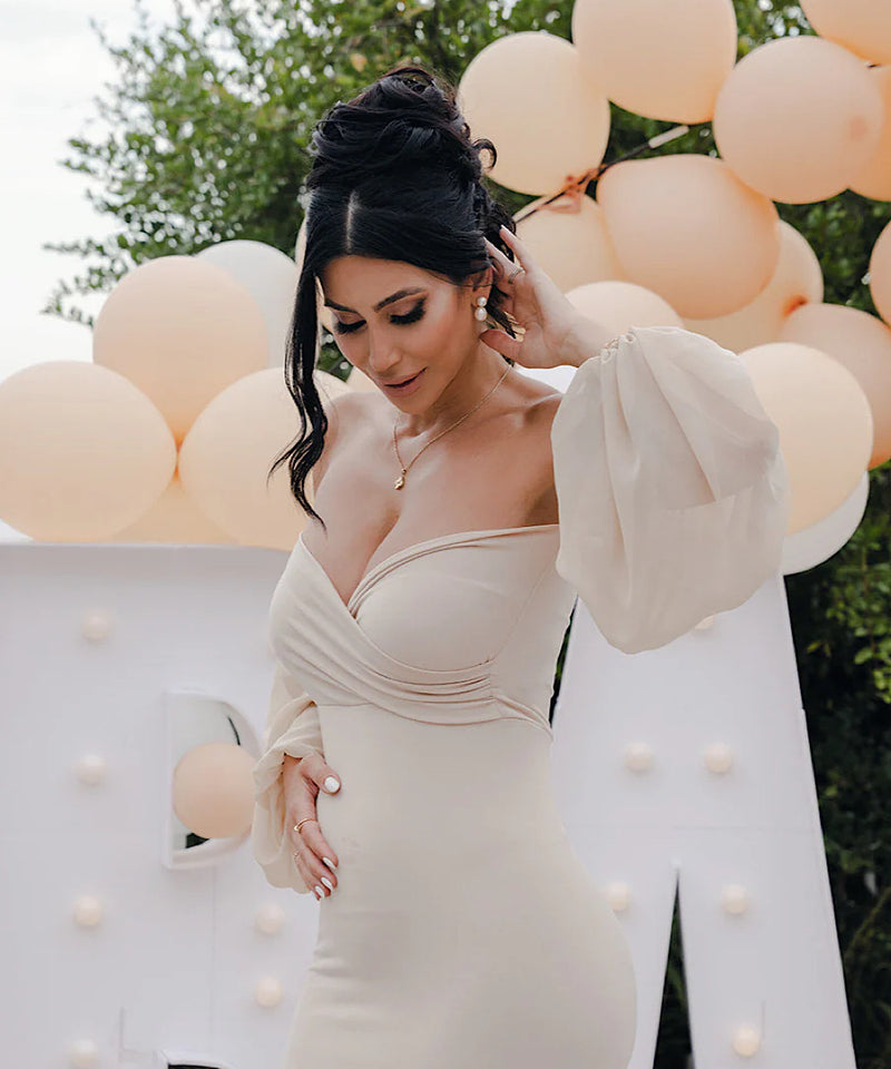 lulu champagne dress The Sweetheart Couture Gown (Champagne) – Bump City Metallic L'Acqua Cotton blend stretch midi Romance is sure to Size:0 Coat
