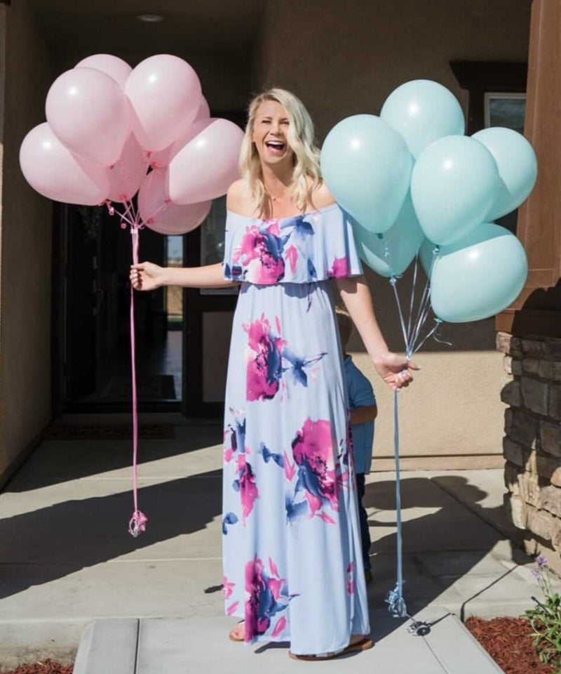 The Gia Gender Reveal Dress – Bump City