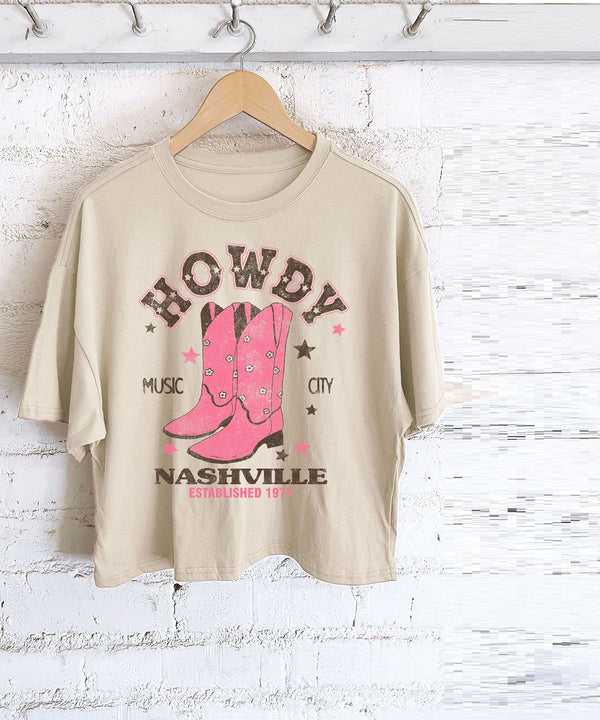 Cropped Tee: Howdy Nashville