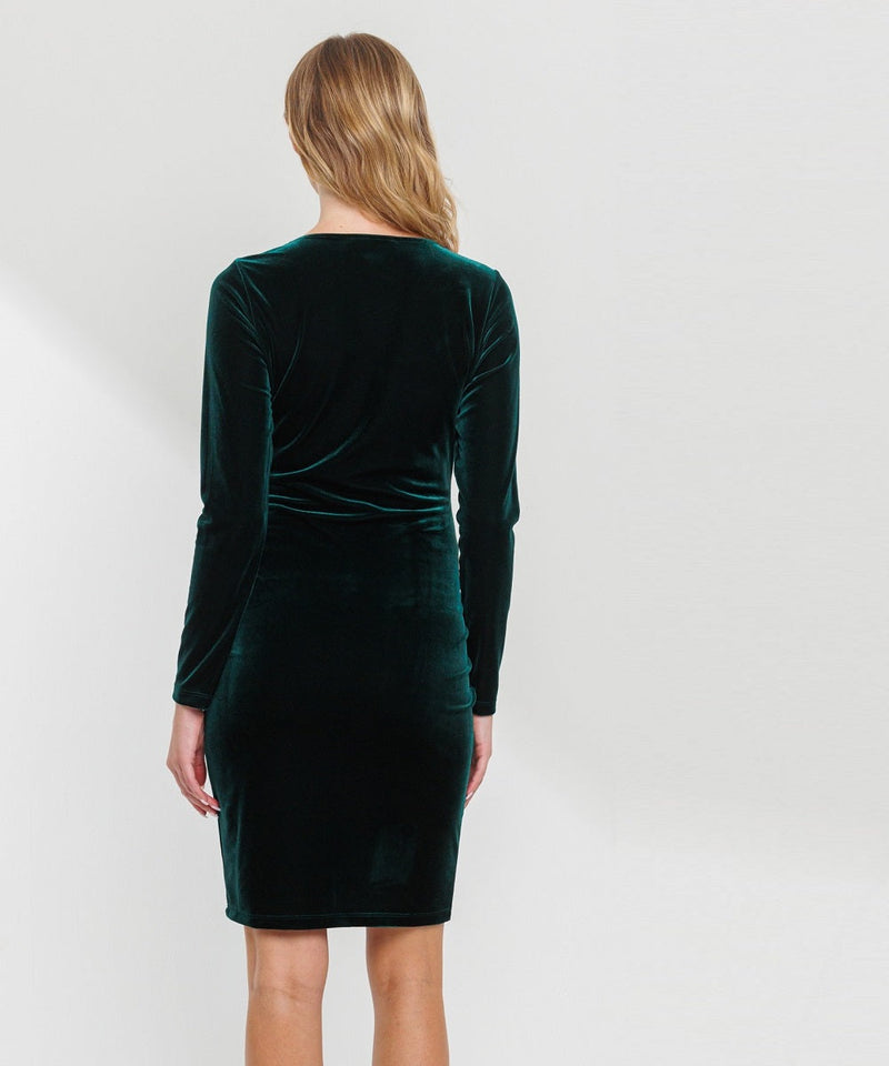 The Sloane Velvet Dress (Hunter Green)